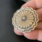 Authentic Native American Navajo Pin | Sterling Silver Stamped Design | Handmade | 1207