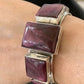 Navajo Purple Spiny Oyster Row Cuff Bracelet | Sterling Silver | Authentic Native American Handmade | 1407