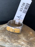 Navajo Yellow Turquoise Ring | Sterling Silver | Sz 8 | Authentic Native American Handmade | 1736