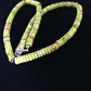 Navajo Green Gaspeite Heishi Necklace | Sterling Silver | 20" | Authentic Native American Handmade | 1734