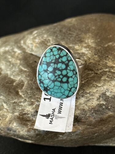 Navajo Blue Spiderweb Turquoise Ring | Sterling Silver | Sz 6 | 10283