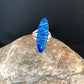 Native American Navajo Blue Opal Inlay Ring | Sterling Silver | Sz 4.5 | 8383