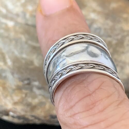 Navajo Men's Band Ring | Sterling Silver | Sz 7 | Authentic Native American Handmade | 10409