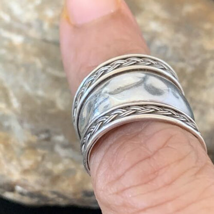 Navajo Men's Band Ring | Sterling Silver | Sz 7 | Authentic Native American Handmade | 10409