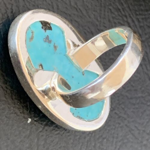 Navajo Blue Kingman Turquoise Ring | Sterling Silver | Sz 5 | Authentic Native American Handmade | 10488