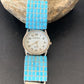Men's Zuni Sterling Silver Watch with Blue Turquoise Inlay Tips | Authentic Native American Jewelry | 2119