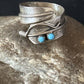 Navajo Blue Kingman Turquoise Feather Ring | Authentic Native American Sterling Silver | Multi-Stone | Sz 9 | 14793