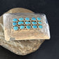 Navajo Blue Kingman Turquoise Belt Buckle Concho | Sterling Silver | Authentic Native American Handmade | 14796