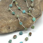Liquid Silver Heishi Turquoise Bead Necklace | 20" | Authentic Native American Handmade | 1091