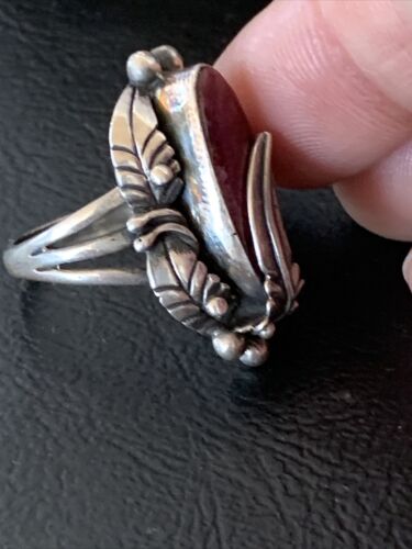 Navajo Purple Spiny Oyster Ring | Sterling Silver | Sz 5.5 | Authentic Native American Handmade | 10810
