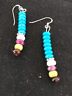 Navajo Sterling Silver Turquoise Sugilite Earrings | Blue Green | Native American