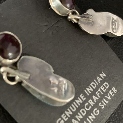 Navajo Purple Sugilite and Blue Turquoise Dangle Leaf Earrings | Sterling Silver | Native American Handmade | 13454