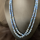Native American Denim Lapis Bead Necklace | Sterling Silver | 21" | 2028
