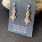 Minimalist Dangle Inlay Navajo Sterling Silver Orange Spiny Oyster Earrings | Handmade | 12679