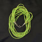 Navajo Green Gaspeite Heishi Necklace | 10 Strand | Sterling Silver | 17" | 10256