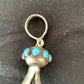 Navajo Turquoise Naja Pendant | Sterling Silver | Native American Handmade | 1" | 1047