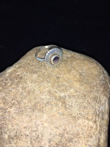 Navajo Women's Black Onyx & Tiger's Eye Pearl Ring | Authentic Native American Sterling Silver | Multi-Stone | Sz 6 | 1740