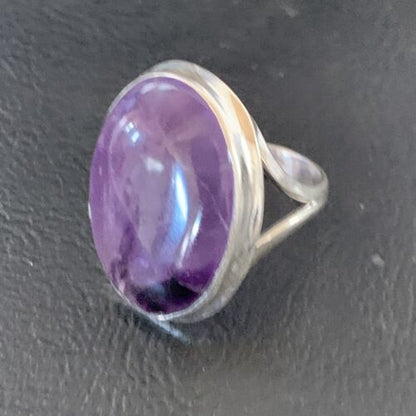 Southwestern Purple Amethyst Ring | Sterling Silver | Sz 8 | 12942