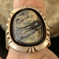 Navajo White Buffalo Turquoise Ring | Sterling Silver | Sz 12.5 | Authentic Native American Handmade | 11940