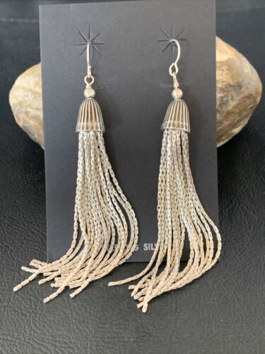 Old Pawn Southwestern Chandelier Dangle Earrings | Sterling Silver | 1" | 12990