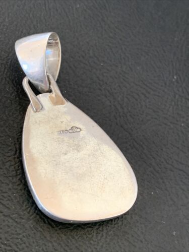 Men's Women's Navajo Blue Turquoise Opal Inlay Pendant | Sterling Silver | Native American Handmade | 12490