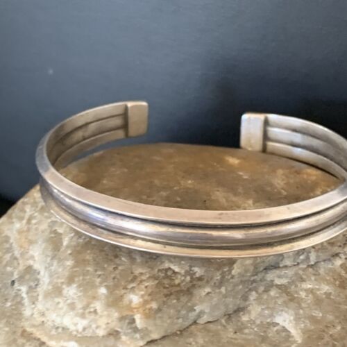 Navajo Stamped Cuff Bracelet | Sterling Silver | Authentic Native American Handmade | 1604