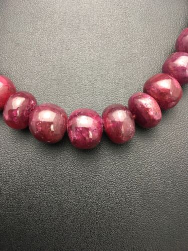 Authentic Native American Ruby Bead Necklace | Navajo Gold-Filled | 17" | Christmas Jewelry