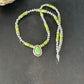 Navajo Green Turquoise Pendant Necklace | Sterling Silver | 22" | Authentic Native American Handmade | 14608