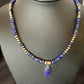 Native American Navajo Blue Lapis Pendant Necklace | Sterling Silver | Authentic Handmade | 12247