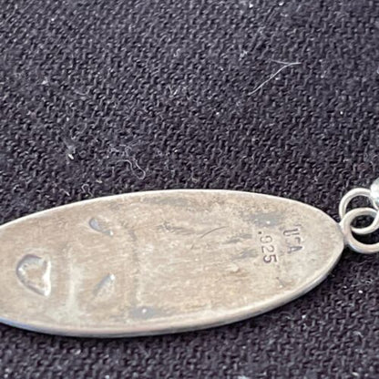 Native American Bearpaw Dangle Earrings | Hopi Sterling Silver Handmade | 01506
