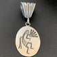 Hopi Kokopelli Stamped Pendant | Sterling Silver | Authentic Native American Handmade | 02031