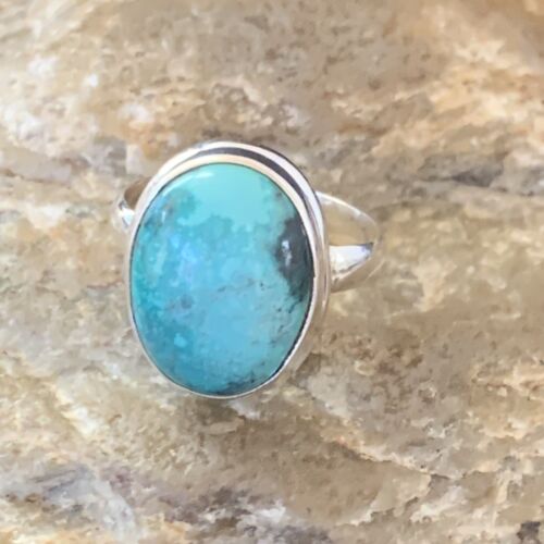 Navajo Blue Turquoise Ring | Sterling Silver | Sz 6 | Authentic Native American Handmade | 11430