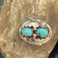 Navajo Kingman Turquoise Multi-Stone Ring | Authentic Native American Sterling Silver | Sz 12 | 14167