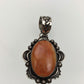 Navajo Pearls Necklace with Orange Spiny Oyster Pendant | Sterling Silver | Authentic Native American Handmade | 11300