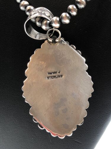 Navajo Purple Spiny Oyster Necklace Pendant | Sterling Silver | Authentic Native American Handmade | 11302