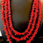 Navajo Deep Sea Branch Coral 3-Strand Necklace | Sterling Silver | Native American Indian