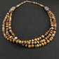 Navajo Sterling Necklace | Tiger's Eye & Turquoise | Multi-Color 3 Strand | 18" | 4892