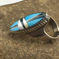 Native American Women's Navajo Opal Turquoise Inlay Ring | Sterling Silver | Sz 6 | 01601