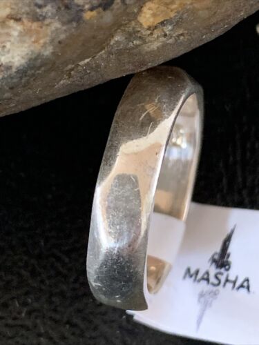 Navajo Women's White Sterling Silver Ring | Sz 7 | Authentic Native American Handmade | 1734
