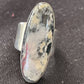 Southwestern Navajo White Black Cinnabrite Ring | Sterling Silver | Sz 7 | 1566