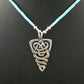 Native American Turquoise Heishi Bead Necklace Pendant | Sterling Silver | 18" | 10138