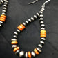 Native American Spiny Oyster Bead Earrings | Navajo Sterling Silver | 2" | 4341