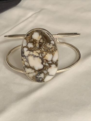Native American Women's Wild Horse Turquoise Cuff Bracelet | Sterling Silver | 10499