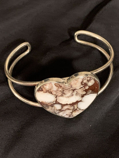 Native American Women's Wild Horse Turquoise Cuff Bracelet | Sterling Silver | Handmade | 10496
