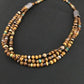 Navajo Sterling Necklace | Tiger's Eye & Turquoise | Multi-Color 3 Strand | 18" | 4892