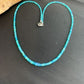 Native American Women's Blue Opal Bead Necklace | Sterling Silver | Authentic Handmade | 20" | 187