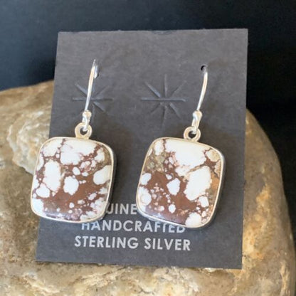 Southwestern Women's Navajo Wild Horse Earrings | Sterling Silver | Authentic Native American Handmade | 12783