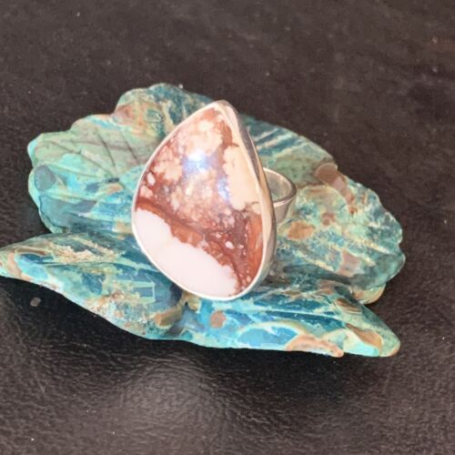 Native American Women's Wild Horse Turquoise Ring | Sz 8 | Sterling Silver | 14048