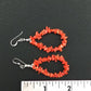 Native American Sterling Silver Navajo Red Coral Earrings | 2" | 1086