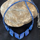 Navajo Blue Lapis Lazuli Minimalist Necklace | Sterling Silver | 18" | Authentic Native American Handmade | 01372
